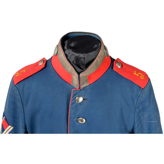 Waffenrock f&uuml;r einen Unteroffizier im Dragoner-Regiment Nr. 5