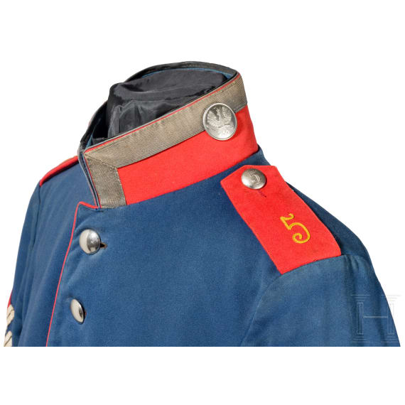 Waffenrock f&uuml;r einen Unteroffizier im Dragoner-Regiment Nr. 5