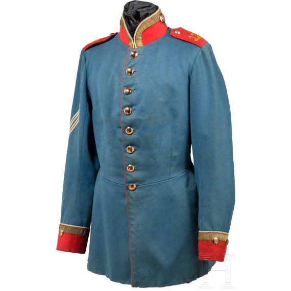Waffenrock f&uuml;r Unteroffiziere im Schleswig-Holsteinischem Dragoner-Regiment Nr. 13, um 1900