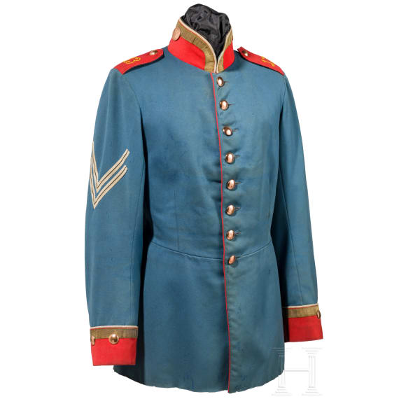Waffenrock f&uuml;r Unteroffiziere im Schleswig-Holsteinischem Dragoner-Regiment Nr. 13, um 1900