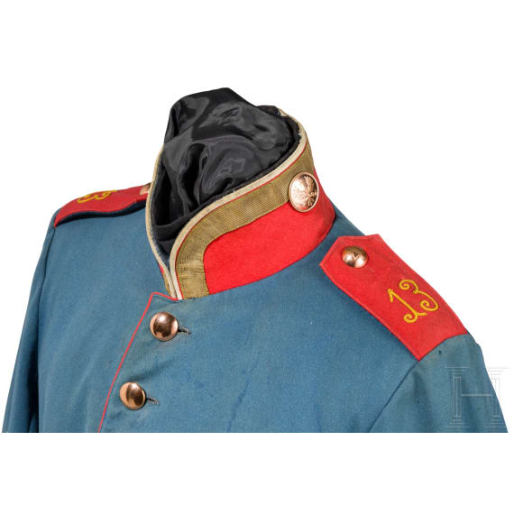 Waffenrock f&uuml;r Unteroffiziere im Schleswig-Holsteinischem Dragoner-Regiment Nr. 13, um 1900
