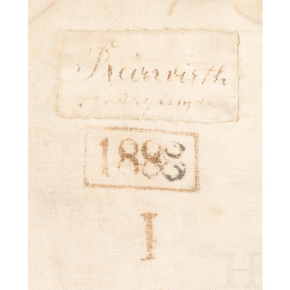 Attila f&uuml;r einen Wachtmeister des Leibgarde-Husaren-Regiments, datiert 1888
