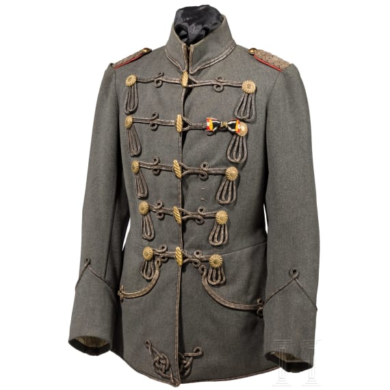 Feldgraue Attila f&uuml;r Offiziere der preu&szlig;ischen Husaren, um 1910