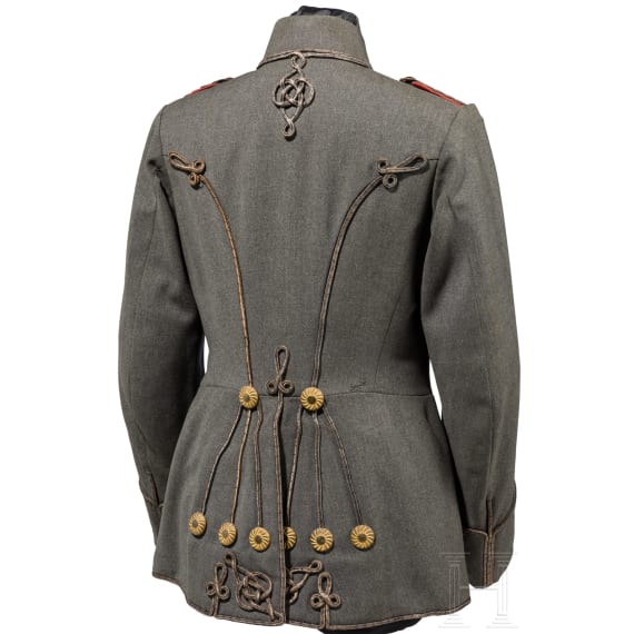 Feldgraue Attila f&uuml;r Offiziere der preu&szlig;ischen Husaren, um 1910