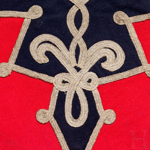 Schabracke f&uuml;r Offiziere der Husaren-Regimenter Nr. 3 oder Nr. 14, um 1900