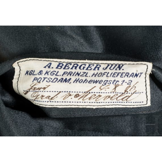 Ulanka und &Uuml;berrock f&uuml;r einen Offizier im Garde-Ulanen-Regiment Nr. 3, datiert 1906