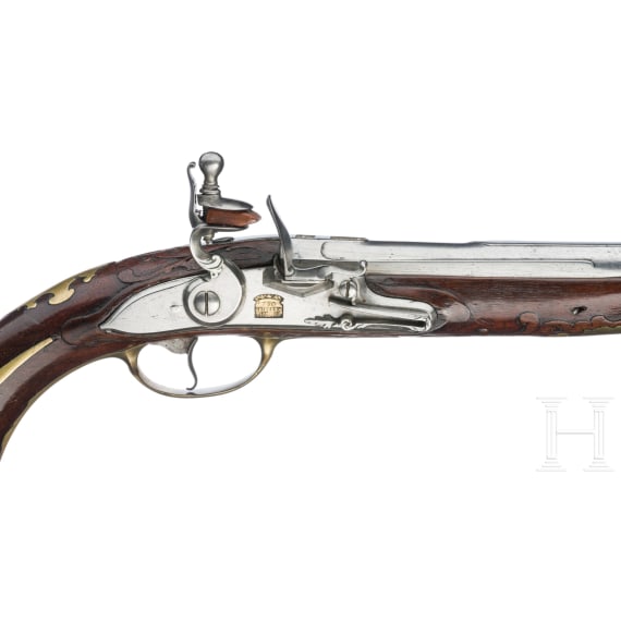 A long Austrian flintlock pistol by Spirkenbichler, ca. 1730