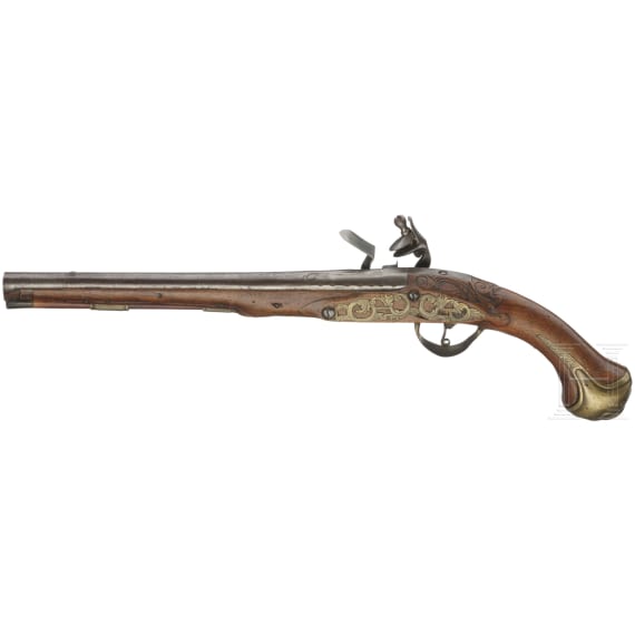 A pair of flintlock pistols, circa 1740