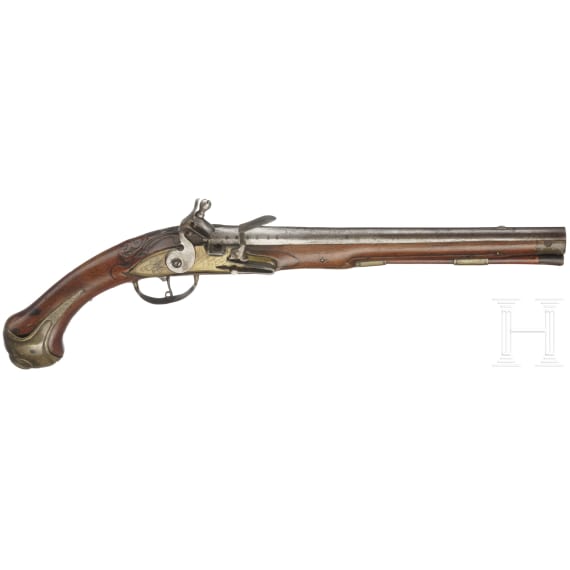 A pair of flintlock pistols, circa 1740