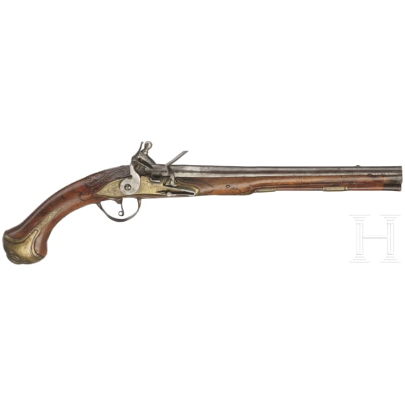 A pair of flintlock pistols, circa 1740