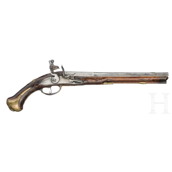 A flintlock pistol, Francois Mercier in Li&eacute;ge, circa 1750