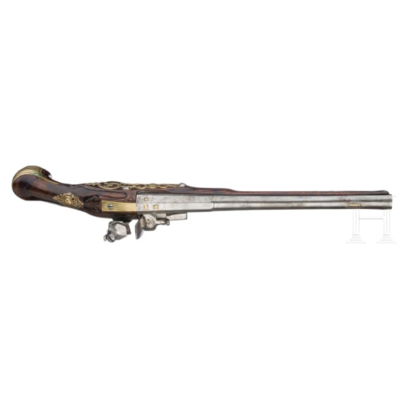 A flintlock pistol, Francois Mercier in Li&eacute;ge, circa 1750