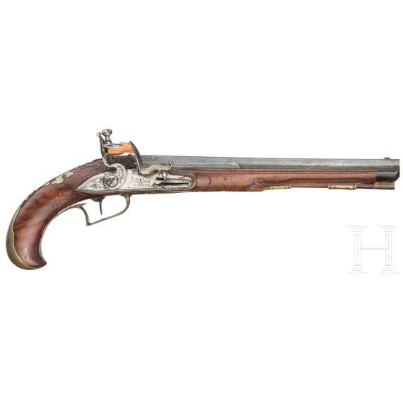 A flintlock pistol, Anton Klein in Vienna, circa 1760