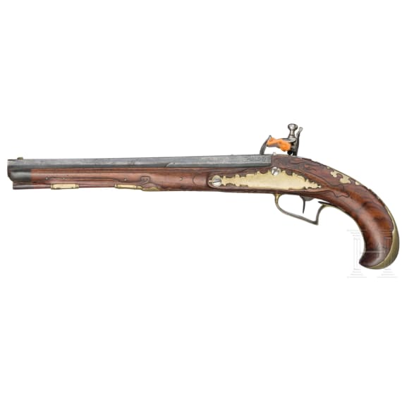 A flintlock pistol, Anton Klein in Vienna, circa 1760