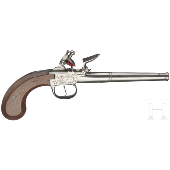 A flintlock pocket pistol, Li&egrave;ge, circa 1760