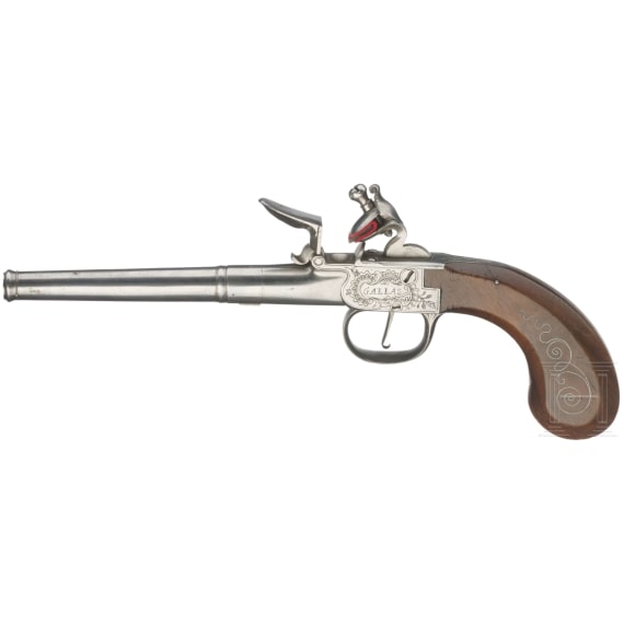 A flintlock pocket pistol, Li&egrave;ge, circa 1760