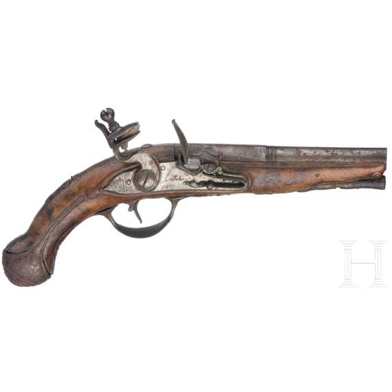 A flintlock pistol by B. Moreni in Gardone Val Trompia, Italy, circa 1760