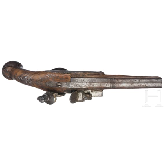 A flintlock pistol by B. Moreni in Gardone Val Trompia, Italy, circa 1760