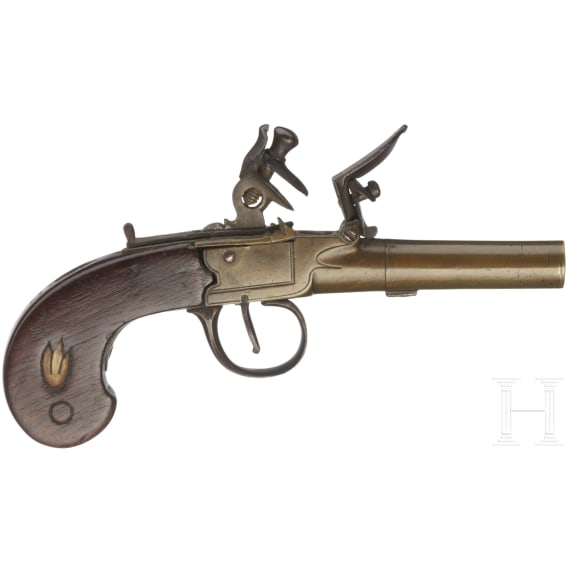 Two British flintlock pocket pistols, circa 1800