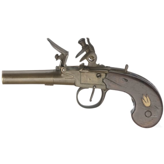 Two British flintlock pocket pistols, circa 1800