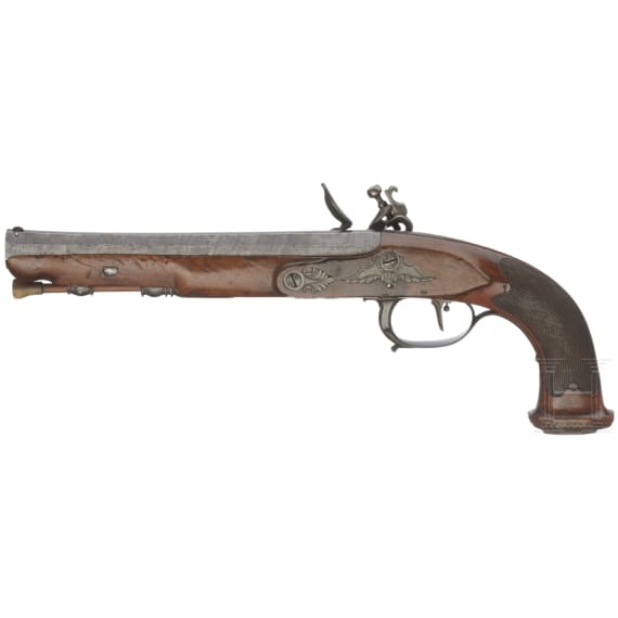 A flintlock pistol, Li&egrave;ge, circa 1810