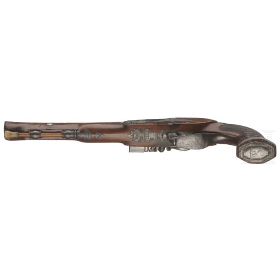 A flintlock pistol, Li&egrave;ge, circa 1810