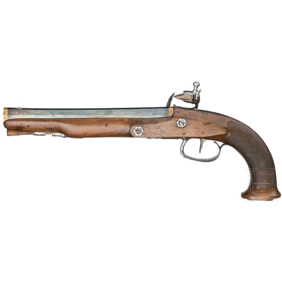 A flintlock officer's pistol, France, circa 1810