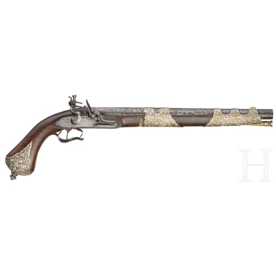 A flintlock pistol for the oriental market, Moutier Le Page in Paris, circa 1850