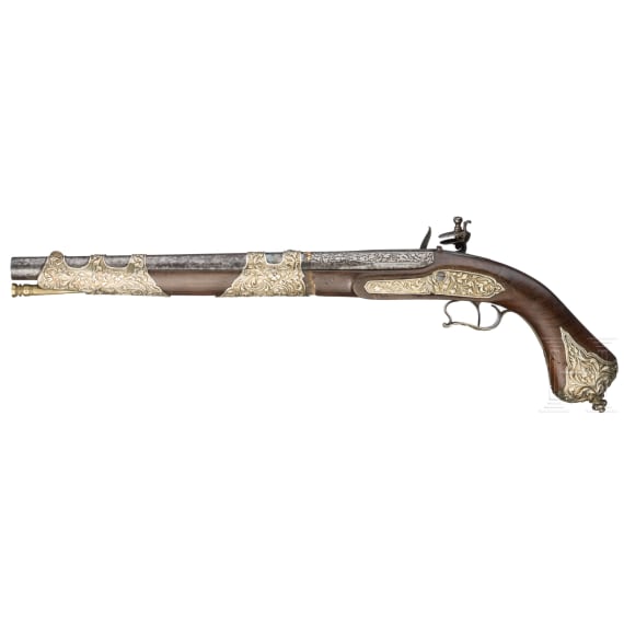 A flintlock pistol for the oriental market, Moutier Le Page in Paris, circa 1850