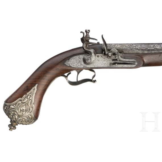 A flintlock pistol for the oriental market, Moutier Le Page in Paris, circa 1850