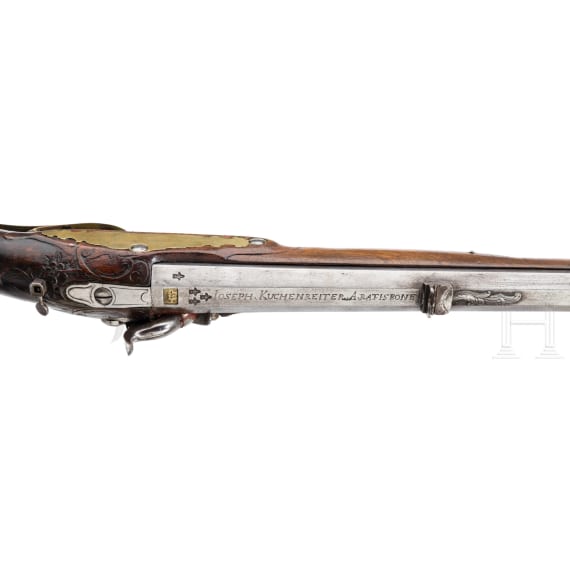 A converted percussion carbine, Joseph Kuchenreuter in Regensburg, circa 1750