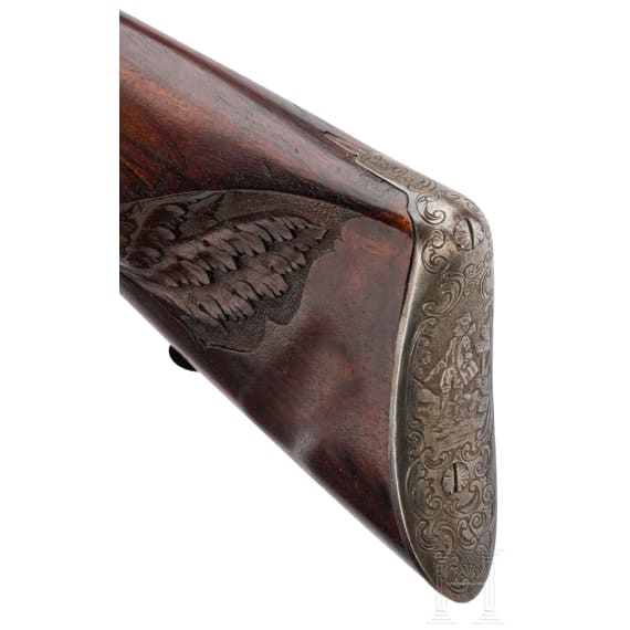 A converted german percussion rifle, circa 1800