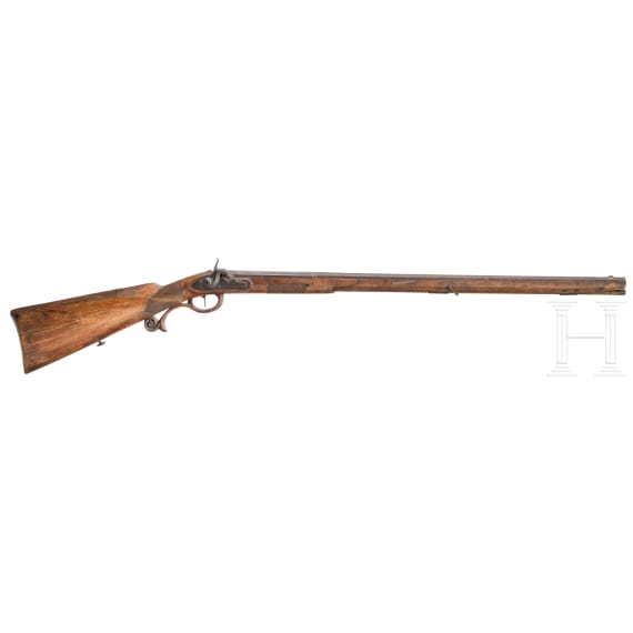 A German converted percussion shotgun, circa 1830