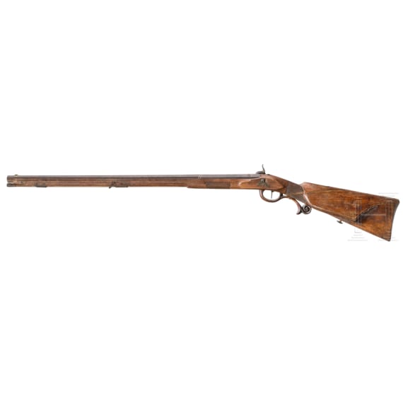 A German converted percussion shotgun, circa 1830