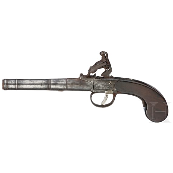 Two percussion pocked pistols, London, circa 1740