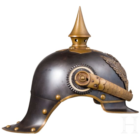 Helm M 1905 f&uuml;r Mannschaften im J&auml;ger-Regiment zu Pferde Nr. 8, datiert 1914