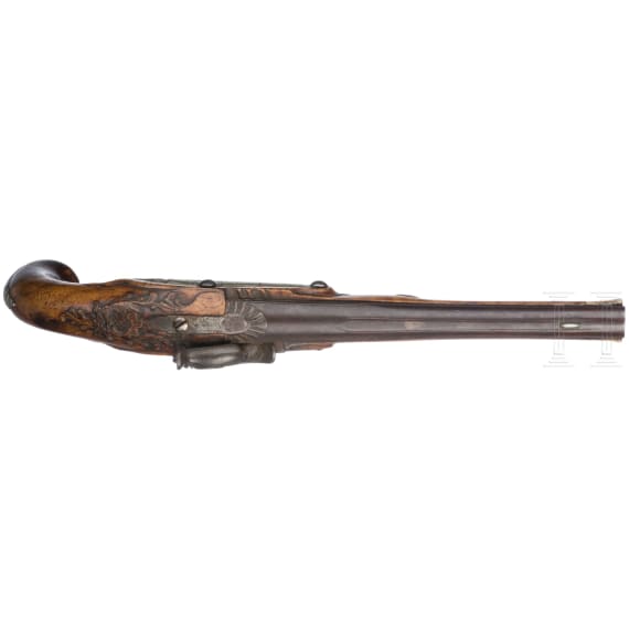 A South German percussion pistol, circa 1760