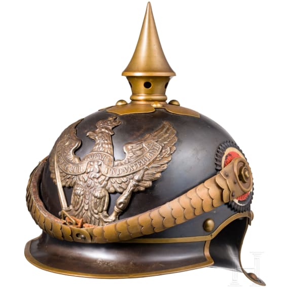 Helm M 1905 f&uuml;r Mannschaften im J&auml;ger-Regiment zu Pferde Nr. 8, datiert 1914