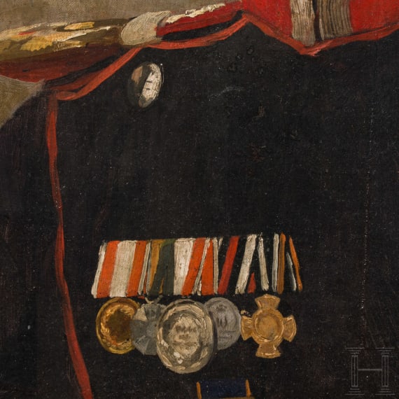 Theodor Rocholl (1854 - 1933), Portrait eines Wachtmeisters im Westf&auml;lischen Ulanen-Regiment Nr. 5, datiert 1895