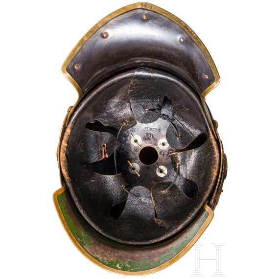 Helm M 1905 f&uuml;r Mannschaften im J&auml;ger-Regiment zu Pferde Nr. 8, datiert 1914