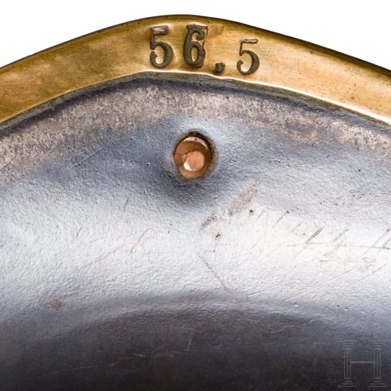 Helm M 1905 f&uuml;r Mannschaften im J&auml;ger-Regiment zu Pferde Nr. 8, datiert 1914