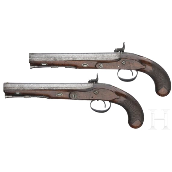 A pair of percussion pistols by Ketland & Co. in London, circa 1810