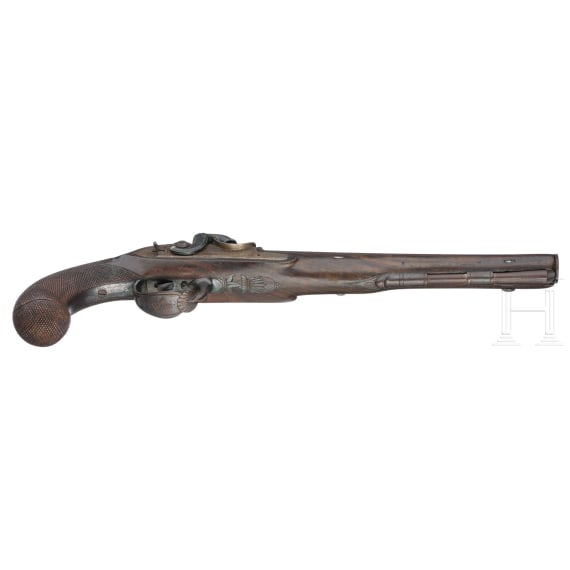A cased pair of percussion pistols by Barber in Newark (GB), circa 1820