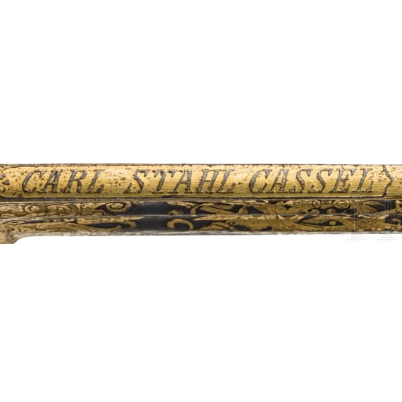 Prunkvoller preu&szlig;ischer Damast-Geschenkdegen M 1889 f&uuml;r Offiziere, datiert 1890