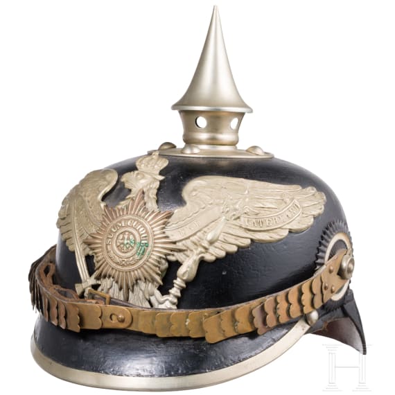 Helm f&uuml;r Mannschaften der Garde-Pioniere oder -Infanterie, um 1910