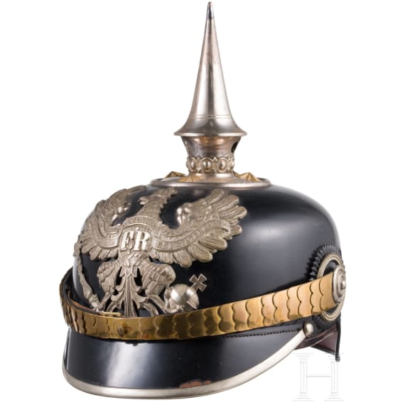 Helm f&uuml;r Offiziere der Pioniere, mit Tarnbezug, um 1910