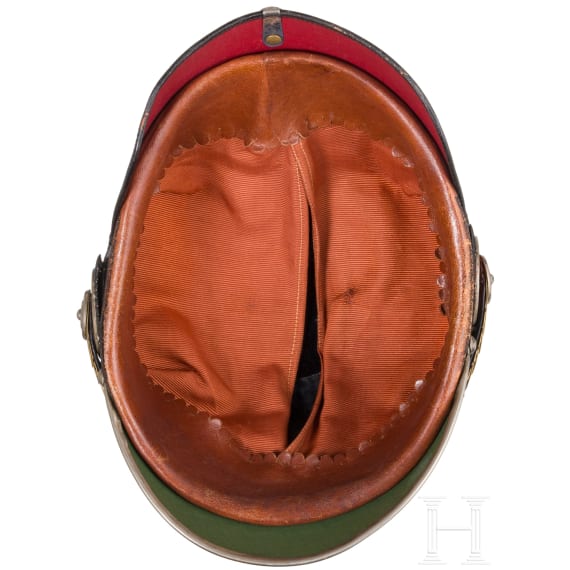 Helm f&uuml;r Offiziere der Pioniere, mit Tarnbezug, um 1910