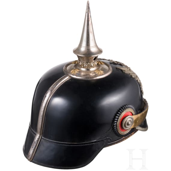 Helm f&uuml;r Offiziere der Pioniere, mit Tarnbezug, um 1910