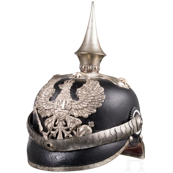 Helm f&uuml;r Offiziere mit Etikett &bdquo;Reichsamt des Innern", um 1900