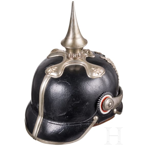 Helm f&uuml;r Offiziere mit Etikett &bdquo;Reichsamt des Innern", um 1900